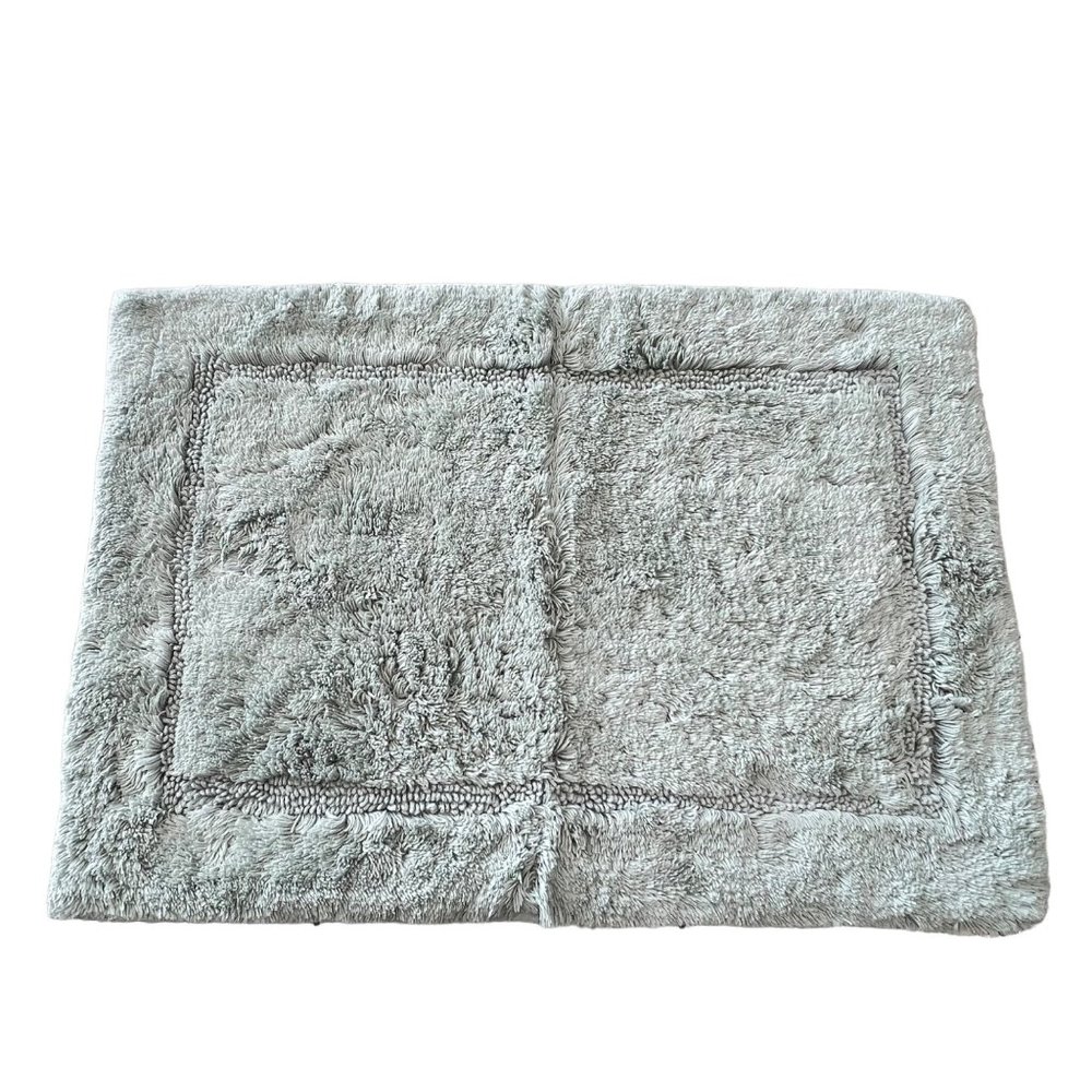 Kohl's Pure Cotton Bath Rug 17" x 24" Toilet Lid Cover Rectangle Green Soft NEW